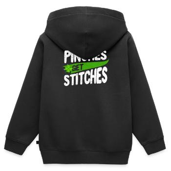 St Patrick’s Day Clover Lucky Irish Pinches Get - Sweat Premium à capuche zippé enfant bio - noir - Dos - AI Model Kid Male (0cm)