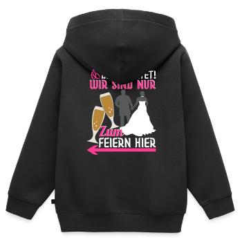 Junggesellinnenabschied Trauzeugin Brautjungfern - Kinder Premium Organic Zip Hoodie - Schwarz - Hinten - AI Model Kid Male (0cm)