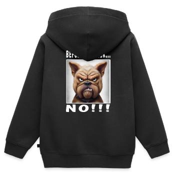 Avant de demander non - Sweat Premium à capuche zippé enfant bio - noir - Dos - AI Model Kid Male (0cm)