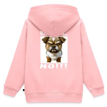 Avant de demander non - Sweat Premium à capuche zippé enfant bio - rose - Dos - AI Model Kid Female (0cm)