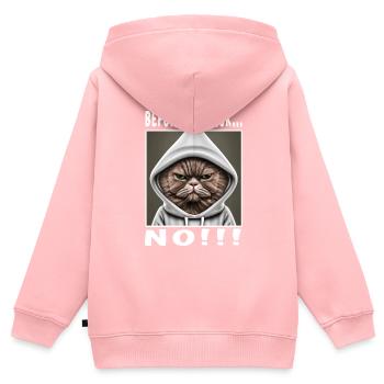 Avant de demander non - Sweat Premium à capuche zippé enfant bio - rose - Dos - AI Model Kid Female (0cm)