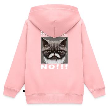 Avant de demander non - Sweat Premium à capuche zippé enfant bio - rose - Dos - AI Model Kid Female (0cm)