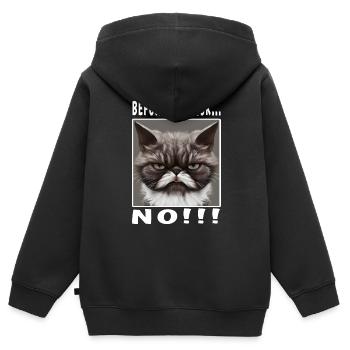 Avant de demander non - Sweat Premium à capuche zippé enfant bio - noir - Dos - AI Model Kid Male (0cm)