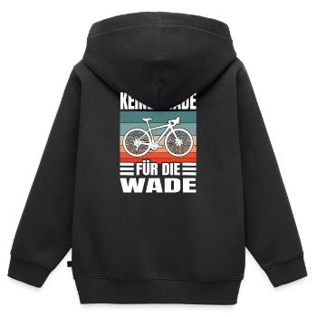 Rennrad Radsport Keine Gnade Wade Rennradfahrer - Kinder Premium Organic Zip Hoodie - Schwarz - Hinten - AI Model Kid Male (0cm)