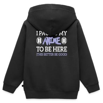 I Paused My Anime To Be Here Japanese Anime Lover - Kids Premium Organic Zip-up Hoodie - black - Back - AI Model Kid Male (0cm)