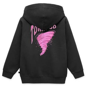 TORNADO - Kinder Premium Organic Zip Hoodie - Schwarz - Hinten - AI Model Kid Male (0cm)
