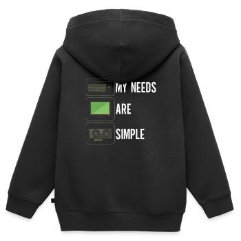 Programmierer Informatiker - Kinder Premium Organic Zip Hoodie - Schwarz - Hinten - AI Model Kid Male (0cm)