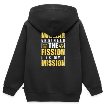 Nuclear Energy Radiation Nuclear Power Engineer - Kids Premium Organic Zip-up Hoodie - black - Back - AI Model Kid Male (0cm)