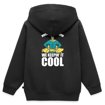 Nuclear Energy Radiation Nuclear Power Engineer - Kids Premium Organic Zip-up Hoodie - black - Back - AI Model Kid Male (0cm)