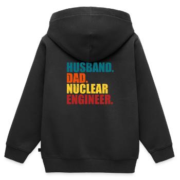 Nuclear Energy Radiation Nuclear Power Engineer - Kids Premium Organic Zip-up Hoodie - black - Back - AI Model Kid Male (0cm)