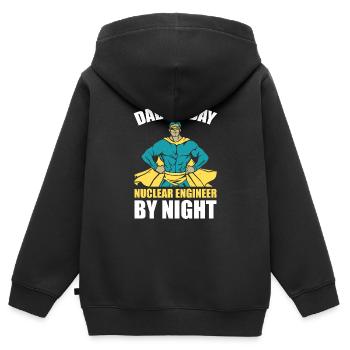 Nuclear Energy Radiation Nuclear Power Engineer - Kids Premium Organic Zip-up Hoodie - black - Back - AI Model Kid Male (0cm)