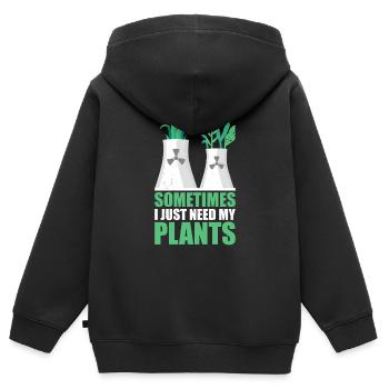 Kernenergie Strahlung Atomkraft Ingenieur - Kinder Premium Organic Zip Hoodie - Schwarz - Hinten - AI Model Kid Male (0cm)