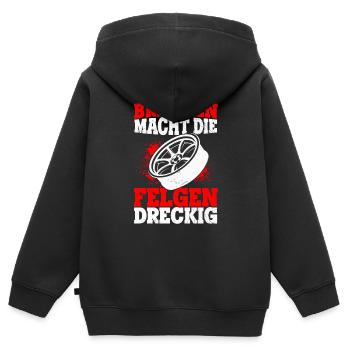 Mechatroniker Schrauben Autofahren Bremsen Felgen - Kinder Premium Organic Zip Hoodie - Schwarz - Hinten - AI Model Kid Male (0cm)