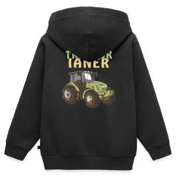 TRACTOR TRACTOR - Kids Premium Organic Zip-up Hoodie - black - Back - AI Model Kid Male (0cm)