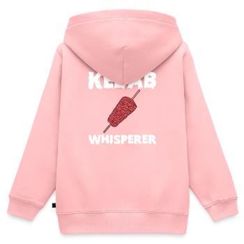 Kebab Flüsterer - Kinder Premium Organic Zip Hoodie - Rosa - Hinten - AI Model Kid Female (0cm)