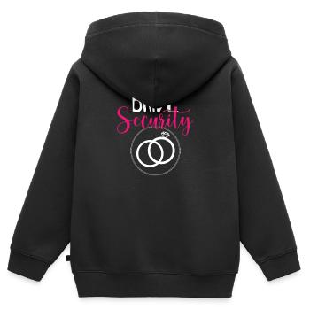 Bachelorette Party Funny Bride Security - Kids Premium Organic Zip-up Hoodie - black - Back - AI Model Kid Male (0cm)
