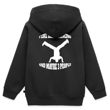Breakdance Tänzer Tanzsport Geschenk Tanzen - Kinder Premium Organic Zip Hoodie - Schwarz - Hinten - AI Model Kid Male (0cm)