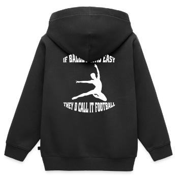 Ballet Dancer Gift Dance Ballerina Dance Class - Kids Premium Organic Zip-up Hoodie - black - Back - AI Model Kid Male (0cm)