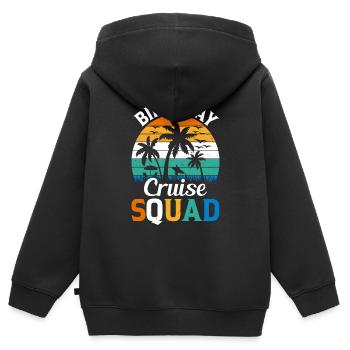 BIRTHDAY CRUISE SQUAD - Kinder Premium Organic Zip Hoodie - Schwarz - Hinten - AI Model Kid Male (0cm)