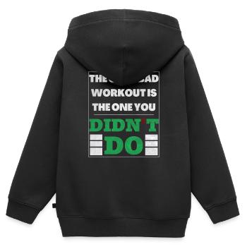 Fitness and Health Goals with Determination - Kids Premium Organic Zip-up Hoodie - black - Back - AI Model Kid Male (0cm)