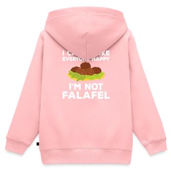 Design de falafel amusant - Sweat Premium à capuche zippé enfant bio - rose - Dos - AI Model Kid Female (0cm)