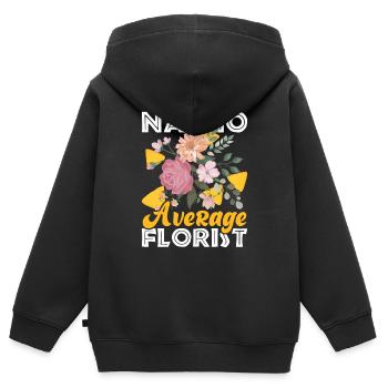 Nacho Average Florist Funny Florist For Florist - Kinder Premium Organic Zip Hoodie - Schwarz - Hinten - AI Model Kid Male (0cm)