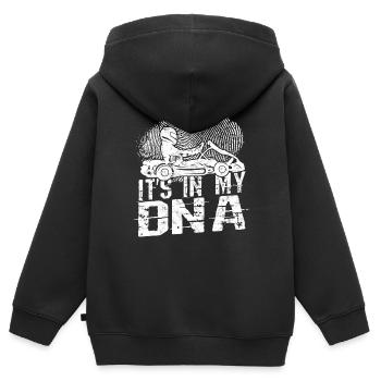 Kart conduite de kart pilotes de course Pilotes de course - Sweat Premium à capuche zippé enfant bio - noir - Dos - AI Model Kid Male (0cm)