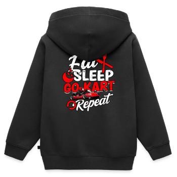 Kart conduite de kart pilotes de course Pilotes de course - Sweat Premium à capuche zippé enfant bio - noir - Dos - AI Model Kid Male (0cm)