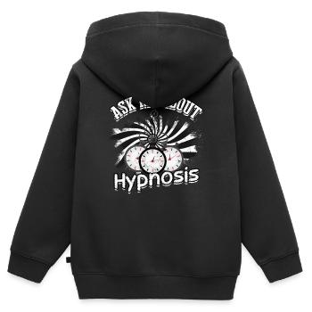 hypnose hypnotisch hypnotisieren hypnotiseur gesch - Kinder Premium Organic Zip Hoodie - Schwarz - Hinten - AI Model Kid Male (0cm)