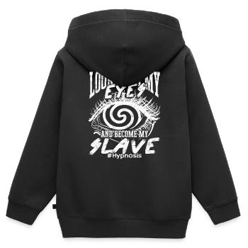 hypnose hypnotisch hypnotisieren hypnotiseur gesch - Kinder Premium Organic Zip Hoodie - Schwarz - Hinten - AI Model Kid Male (0cm)