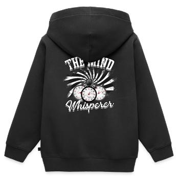 hypnose hypnotisch hypnotisieren hypnotiseur gesch - Kinder Premium Organic Zip Hoodie - Schwarz - Hinten - AI Model Kid Male (0cm)