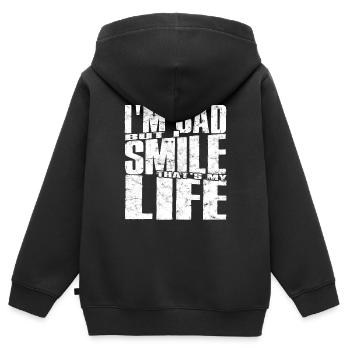 depression depressive sad gift idea unfortunate - Kids Premium Organic Zip-up Hoodie - black - Back - AI Model Kid Male (0cm)