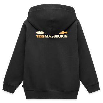 Pizza Bäcker Konditor | Teig Masseurin - Kinder Premium Organic Zip Hoodie - Schwarz - Hinten - AI Model Kid Male (0cm)