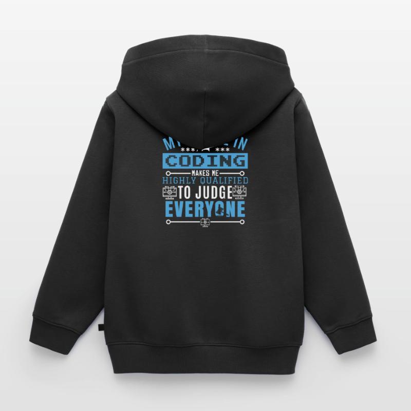 Coder Humor Programmierer Programmierer Humor Kinder Premium Organic Zip Hoodie