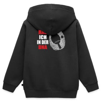 Tischtennis Zubehör Pingpong Motiv - Kinder Premium Organic Zip Hoodie - Schwarz - Hinten - AI Model Kid Male (0cm)