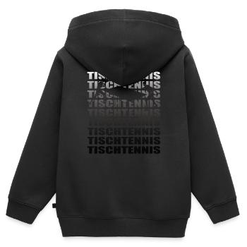 Tischtennis Zubehör Pingpong Motiv - Kinder Premium Organic Zip Hoodie - Schwarz - Hinten - AI Model Kid Male (0cm)