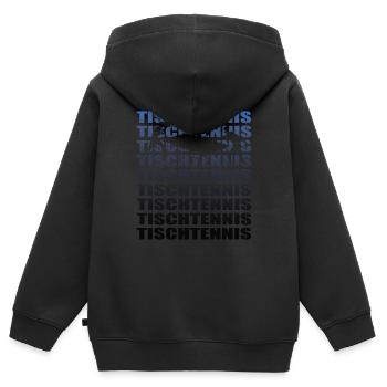 Tischtennis Zubehör Pingpong Motiv - Kinder Premium Organic Zip Hoodie - Schwarz - Hinten - AI Model Kid Male (0cm)