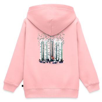 Die Birken - Kinder Premium Organic Zip Hoodie - Rosa - Hinten - AI Model Kid Female (0cm)