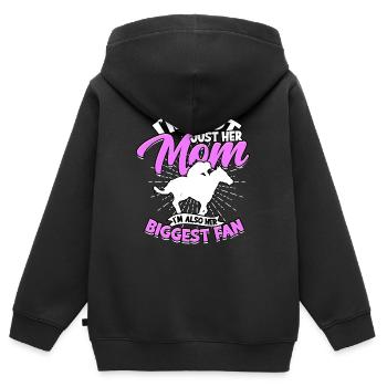 pferderennen pferd reiten pferde reiter geschenk g - Kinder Premium Organic Zip Hoodie - Schwarz - Hinten - AI Model Kid Male (0cm)