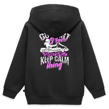 Kart conduite de kart pilotes de course Pilotes de course - Sweat Premium à capuche zippé enfant bio - noir - Dos - AI Model Kid Male (0cm)