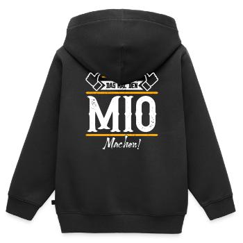 Jon Geschenkidee Geschenk Geburtstag - Kinder Premium Organic Zip Hoodie - Schwarz - Hinten - AI Model Kid Male (0cm)