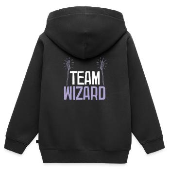 Larp |Live-Action-Rollenspiel |Larpen |Larp - Kinder Premium Organic Zip Hoodie - Schwarz - Hinten - AI Model Kid Male (0cm)