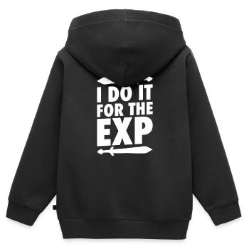 Larp |Live-Action-Rollenspiel |Larpen |Larp - Kinder Premium Organic Zip Hoodie - Schwarz - Hinten - AI Model Kid Male (0cm)