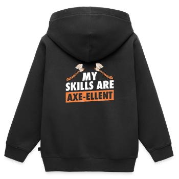 Larp |Live-Action-Rollenspiel |Larpen |Larp - Kinder Premium Organic Zip Hoodie - Schwarz - Hinten - AI Model Kid Male (0cm)