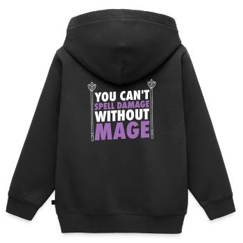 Larp |Live-Action-Rollenspiel |Larpen |Larp - Kinder Premium Organic Zip Hoodie - Schwarz - Hinten - AI Model Kid Male (0cm)