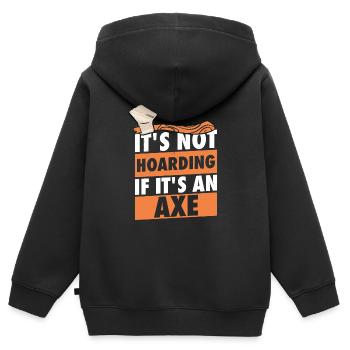 Larp |Live-Action-Rollenspiel |Larpen |Larp - Kinder Premium Organic Zip Hoodie - Schwarz - Hinten - AI Model Kid Male (0cm)