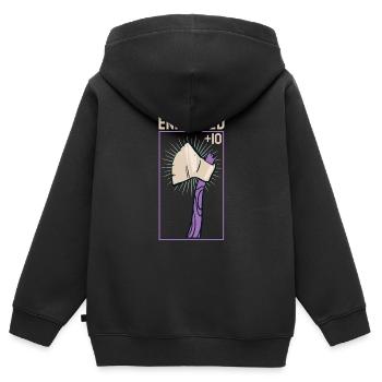 Larp |Live-Action-Rollenspiel |Larpen |Larp - Kinder Premium Organic Zip Hoodie - Schwarz - Hinten - AI Model Kid Male (0cm)
