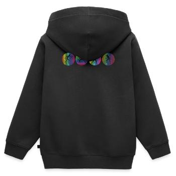 Tischtennis Zubehör Pingpong Motiv - Kinder Premium Organic Zip Hoodie - Schwarz - Hinten - AI Model Kid Male (0cm)