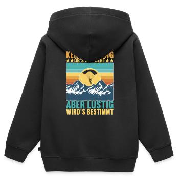 Fallschirmspringer Fallschirmsprung Skydiving - Kinder Premium Organic Zip Hoodie - Schwarz - Hinten - AI Model Kid Male (0cm)