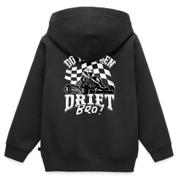 Kart conduite de kart pilotes de course Pilotes de course - Sweat Premium à capuche zippé enfant bio - noir - Dos - AI Model Kid Male (0cm)